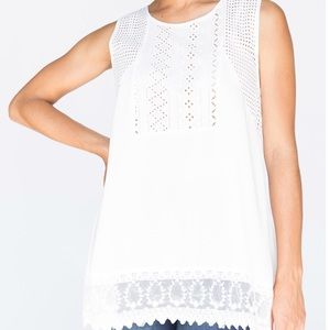 Agnes & Dora Woven Eyelet Tank 3XL